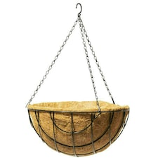 Primrose Wire Criss Cross Hanging Basket Plant Pot Planter with Coco Liner 35cm