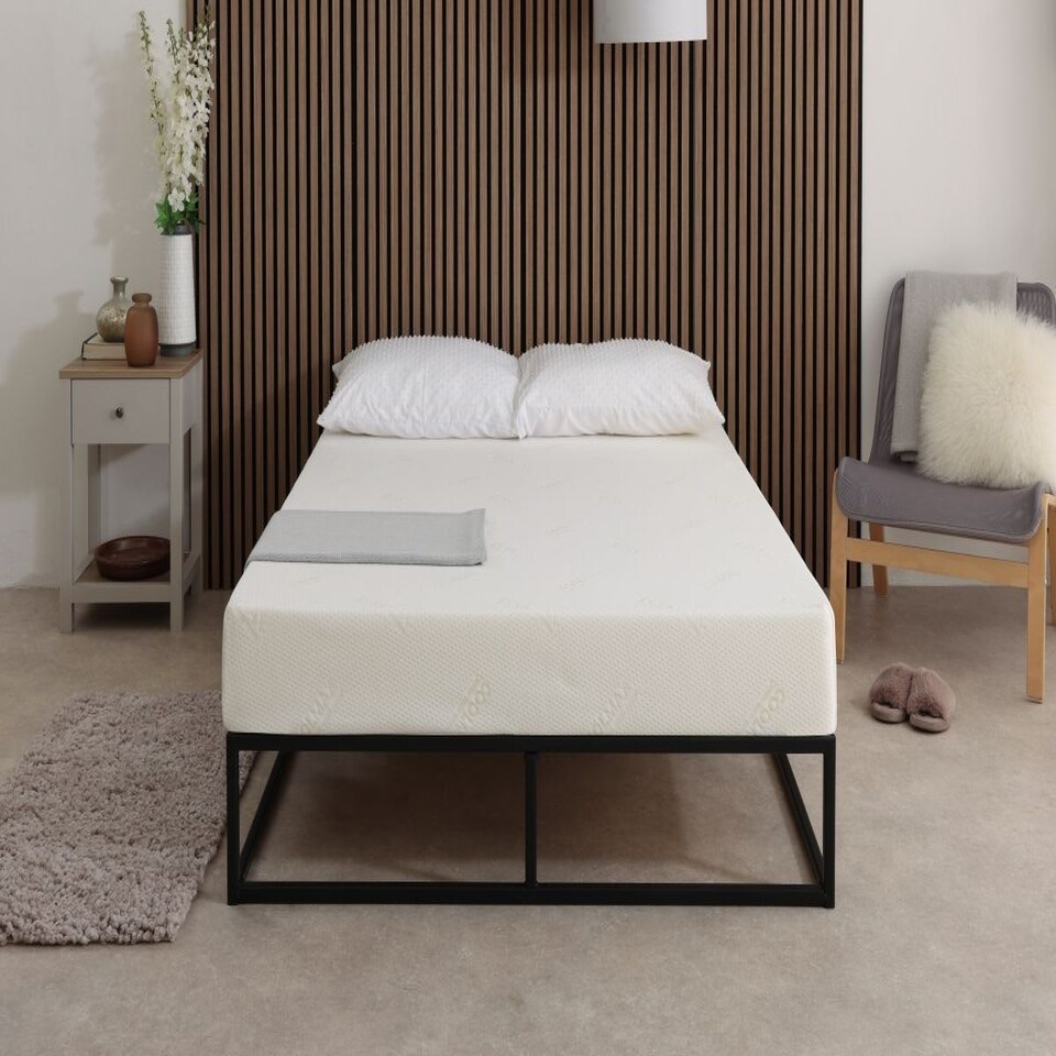 image 1 of CoolMax All Foam Memory Foam Mattress - 6" Deep, Temperature-Regulating Comfort White | Single