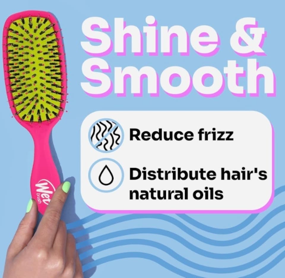 image 1 of WetBrush Shine Enhancer Brush, Intelliflex & Boar, Pink