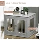 image 4 of PawHut Dog Crate End Table w/ Locks and Latches, for Medium Dogs