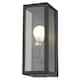 image 2 of Set of 2 Montrose - Black Outdoor Wall Lights | Black | Clear | 2