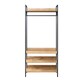 image 5 of Alva Open Wardrobe with 4 Shelves Brown | Oak