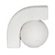 image 4 of Ashen Book Ends - Ceramic - L9 x W27 x H13 cm - White