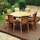 image 3 of Eight Seater Circular Table Set with Cushions - W350 x D350 x H98 - Fully Assembled - Green