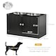 image 7 of PawHut Raised Dog Bowls for Large Dogs Feeding Station w/ Stand, Storage - Black