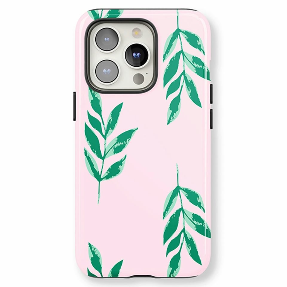 image 1 of Palm Leaf Phone Case | Pink | iPhone 14 Pro Max
Slim | iPhone 14 Pro Max
Slim