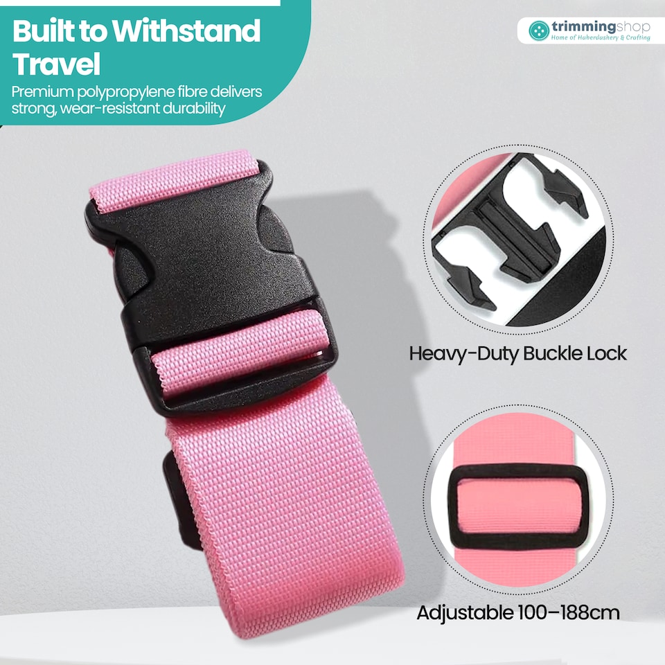 image 1 of Strong Adjustable Luggage Strap with Buckle - Pack of 4
