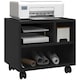 image 1 of HOMCOM Printer Stand with Storage Printer Cart on Wheels for Home Office Black