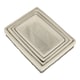 image 3 of Set 4 Rectangular Grey Straight-sided White Cotton Line Paper Rope Trays | Brown | Brown | Set of 4