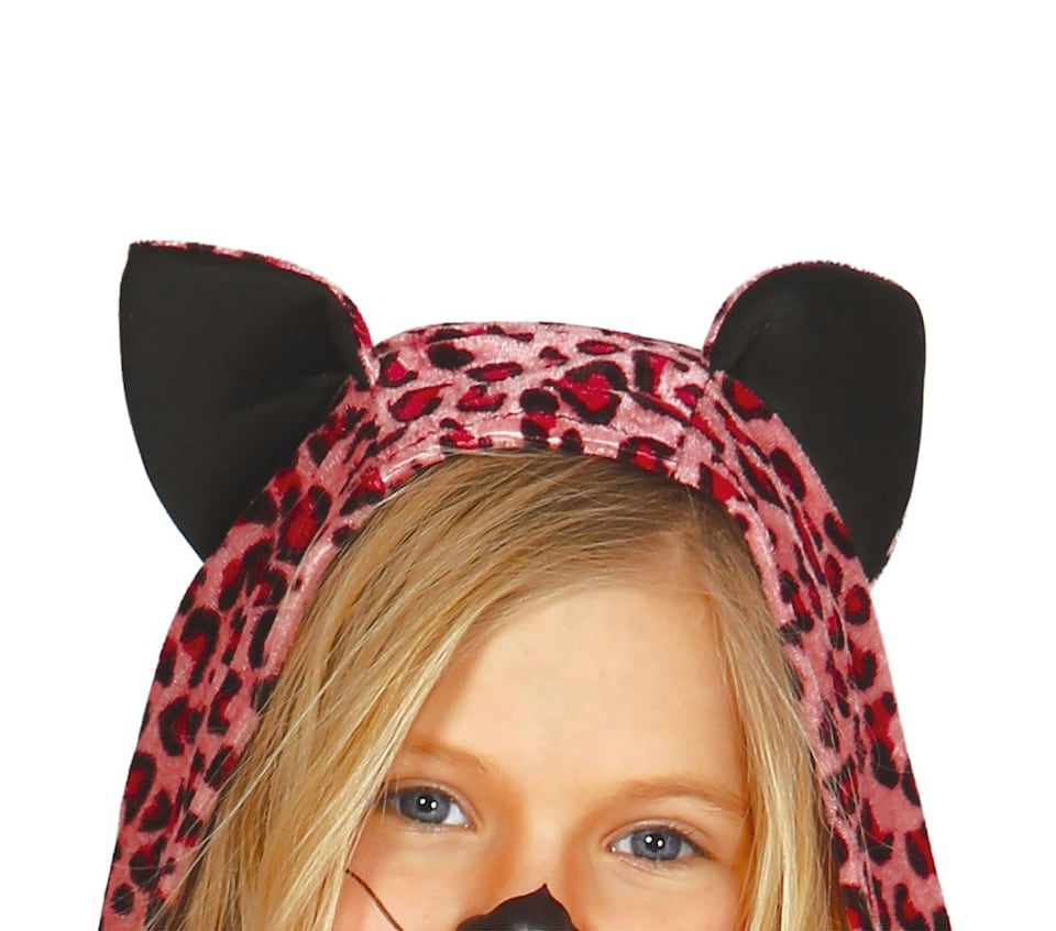 image 1 of Fancy Dress Child Pink Paws Leopard - 7-9 Years