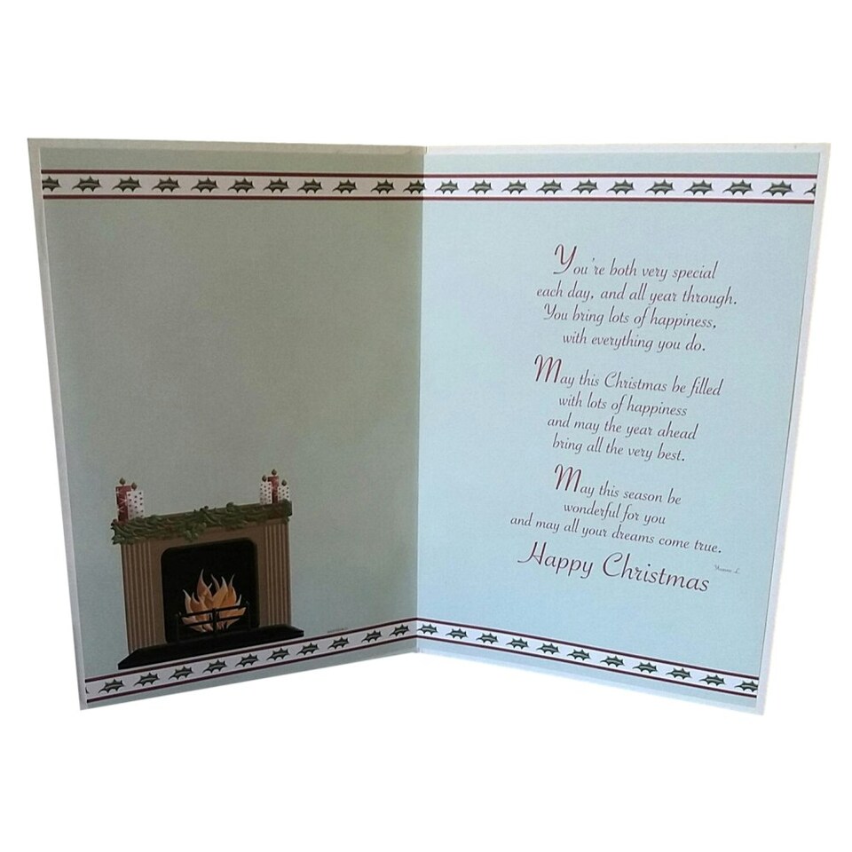 image 1 of To A Dear Daughter and Son-in-law At Christmas Time Greetings Card