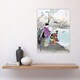 image 4 of Woman Admiring Plum Blossom Vintage Japan Wall Art Print Gekko 18x24"