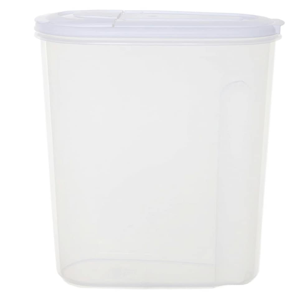 image 1 of 2 x 3L Airtight Kitchen Cereal Storage Containers For Dry Food, Pasta & Rice With Lids Clear
