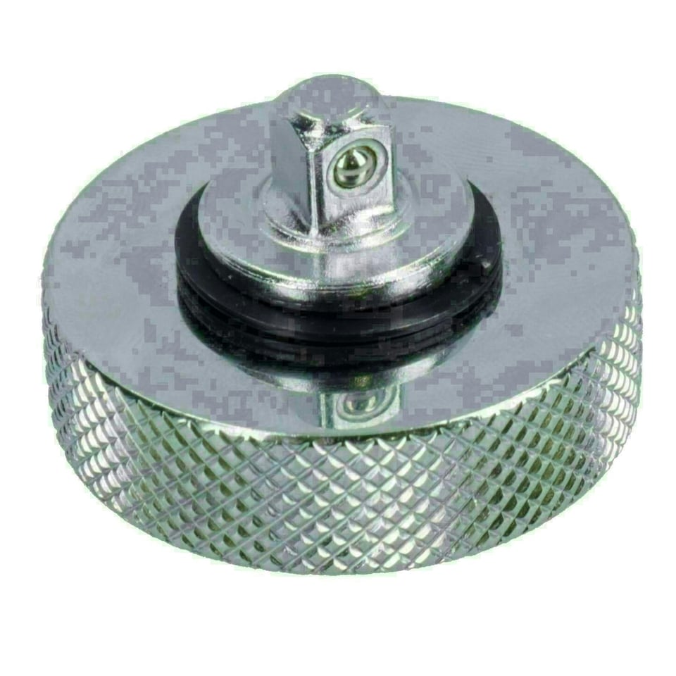 image 1 of 1/4in Drive Palm Ratchet Wrench Thumb Wheel Socket Holder Knurled Grip