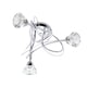 image 1 of BHS Marianne 3 Light Flush Ceiling Light | Silver | Chrome | 1