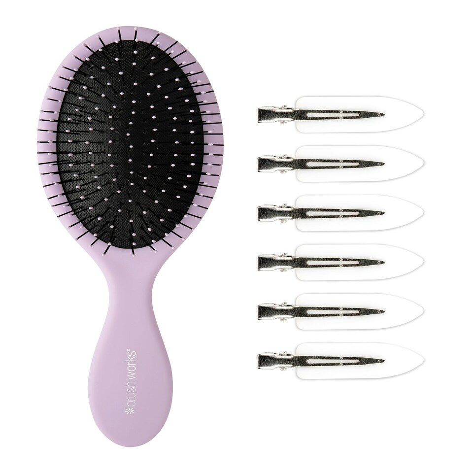 image 1 of Brushworks Luxury Purple Hair Styling Set