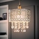 image 3 of ValueLights Enna Silver Moroccan Style Acrylic Droplet Ceiling Shade and Bulb