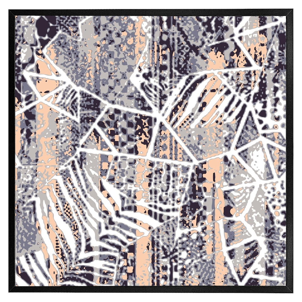 image 1 of Grunged print (Picture Frame) White | M