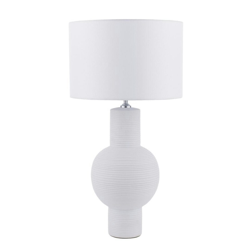 image 1 of Meredith White Ceramic Table Lamp White