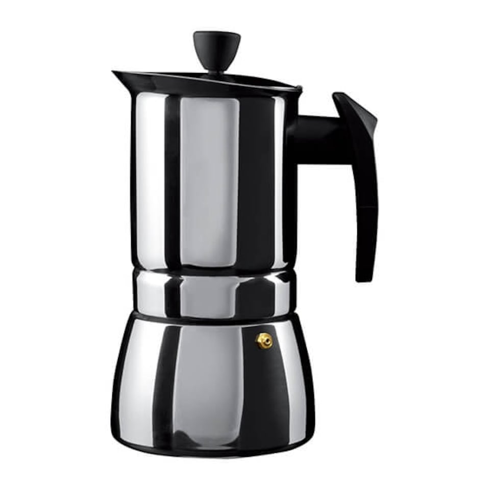 Grunwerg 4 Cup Cafe Ole Espresso Maker Induction Stainless Steel