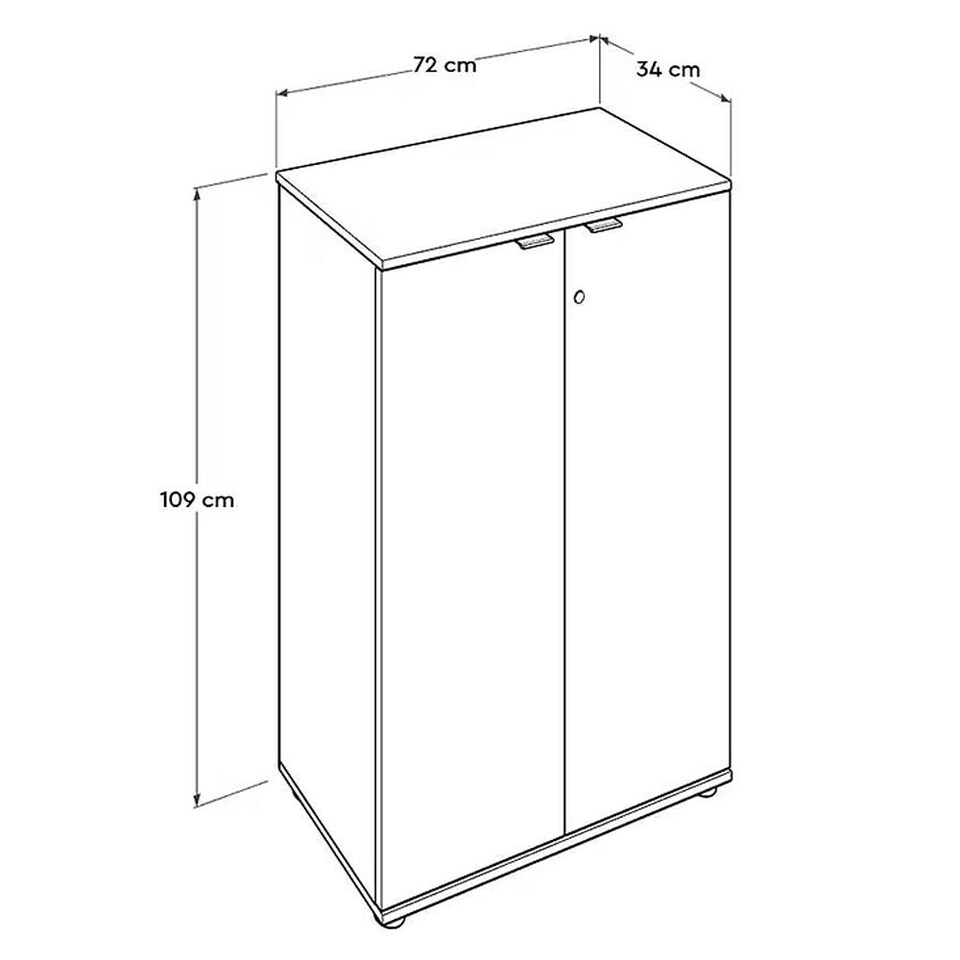 image 1 of Adore Rio Anthracite Grey Office Filing Cabinet - Lockable Storage Grey