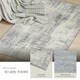 image 4 of Washable Rug Nadira - different sizes, abstract pattern, synthetic wool and felt, non-slip Cream | Beige/Grey | 110 x 60 cm