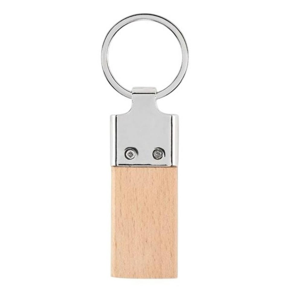 image 1 of MidOcean Llaving Rubber Keyring - Wood - One Size