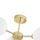 image 3 of Contemporary Chic Polished Gold Ceiling Light with Opal White Globe Glass Shades | Gold