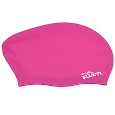 Simply Swim Adult Long Hair Silicone Swim Cap - Solid Colours