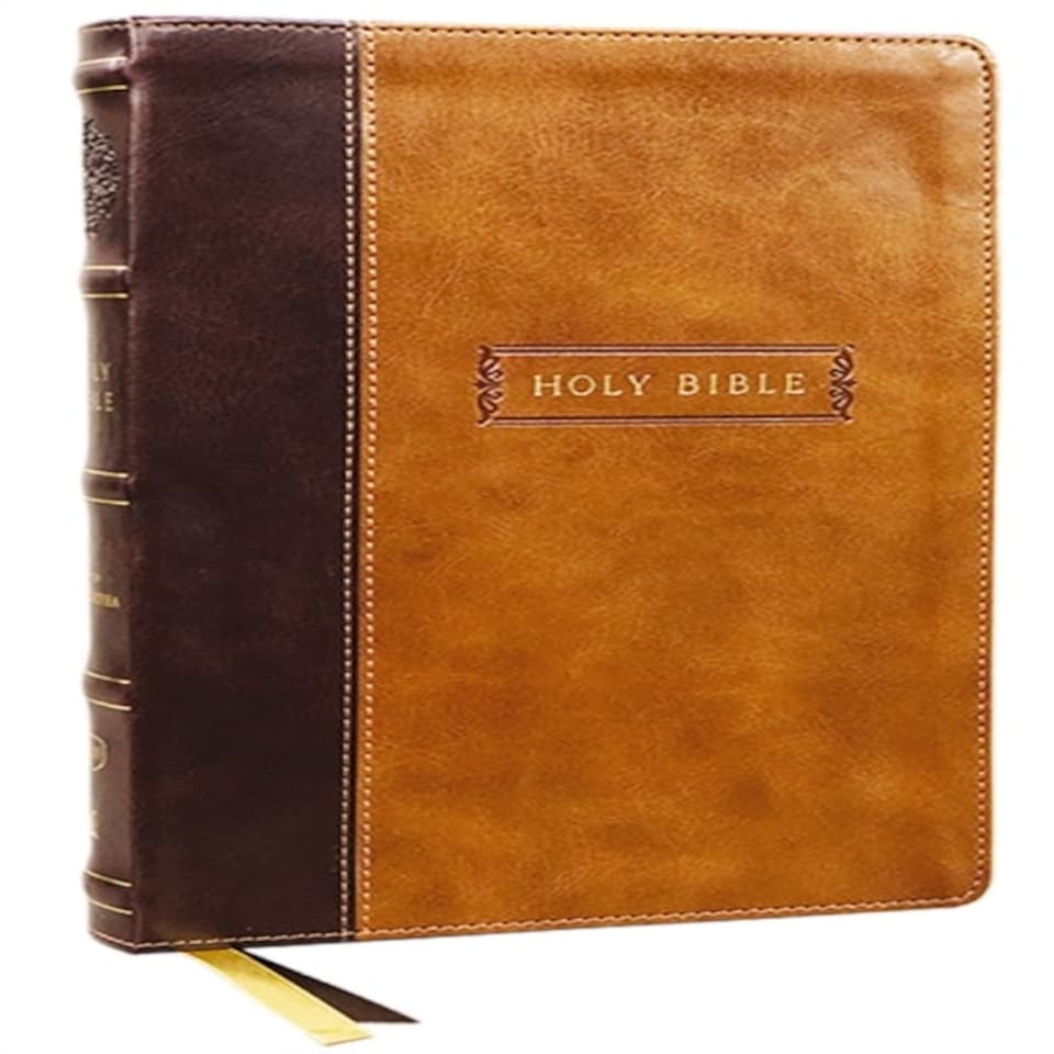 Kjv Holy Bible With Apocrypha And 73000 Center-column Cross References Brown Leathersoft Red Letter Comfort Print (thumb Indexed): King James Version