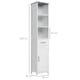 image 3 of kleankin Tall Bathroom Storage Cabinet, Slim Freestanding Linen Tower, White