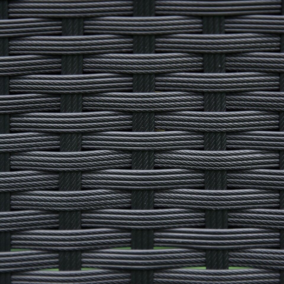 image 1 of Outsunny 3 Pieces Rattan Bistro Set, Wicker Garden Furniture Set with 2 Tier Coffee Table and Chairs, Cushions, for Outdoor Patio Balcony, Black