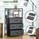 image 4 of HOMCOM 4 Drawer Storage Chest Unit Home w/ Shelves Home Living Bedroom Black