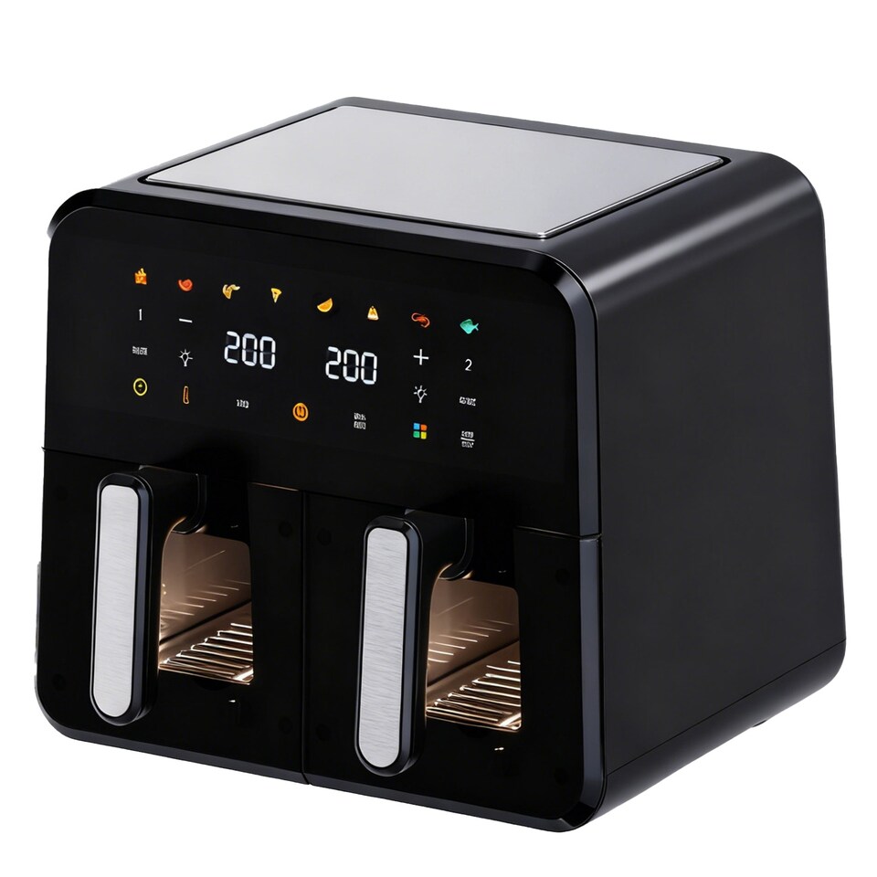 image 1 of Spector 12L Dual Zone Air Fryer 2600W Oil Free Oven Cooker Touch Control Black