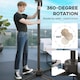 image 8 of Outsunny 3 m LED Cantilever Parasol Outdoor with Base Solar Lights Brown