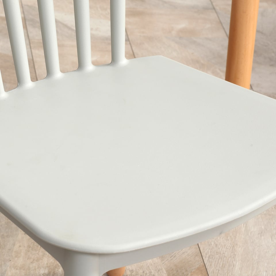 image 1 of HOMCOM 5 Piece Dining Table and Chairs Set, Kitchen Table and Chairs for 4 People with Wood Legs and Slat Back, Space Saving Table and 4 Chairs for Small Spaces, Grey