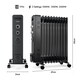 image 10 of VonHaus Oil Filled Radiator 11 Fin Portable Electric Heater Black