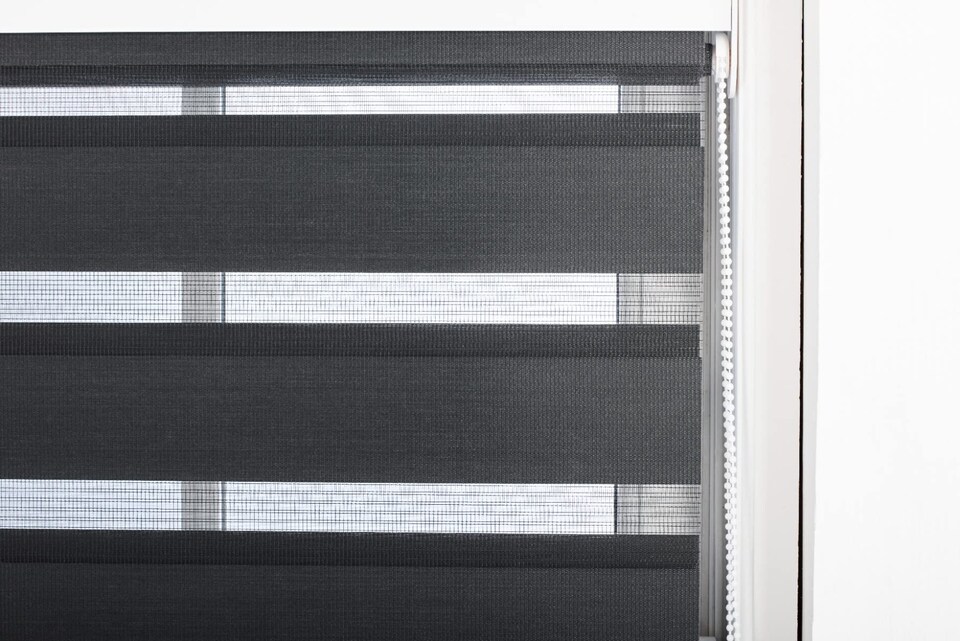 image 1 of Day and Night Zebra Roller Blind 235cm Wide x 165cm Long | Black | Black