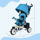 image 5 of HOMCOM 6 in 1 Trike, Kids Tricycle, Pedal Push Bike with Push Handle, Removable Canopy, 5-point Safety Belt, Storage, Cushion, Footrest, Brake, for 1-5 Years Toddler, Blue