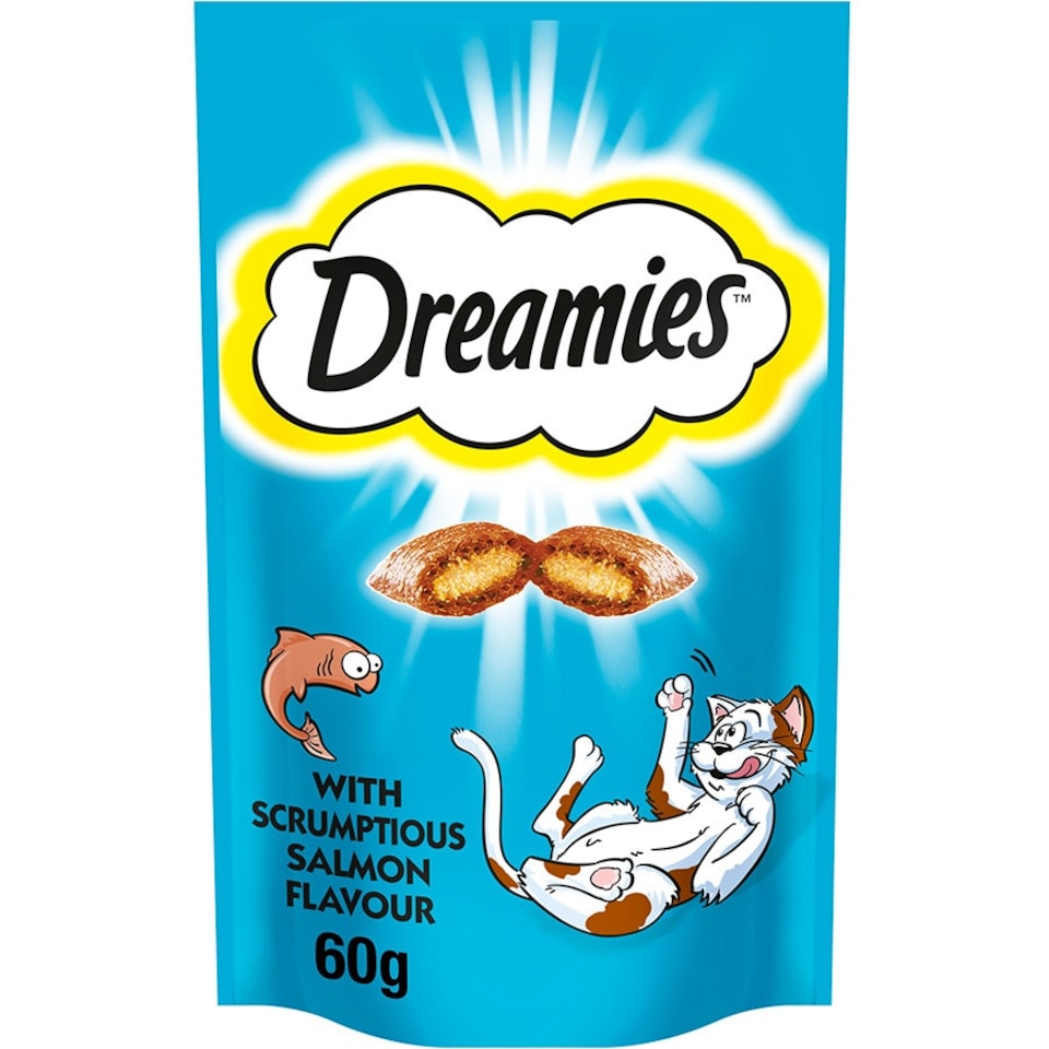 image 1 of Dreamies Salmon 60g (Pack of 8)