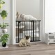 image 2 of PawHut Adjustable Safety Gate w/ 1 Extensions and Four Adjustable Screws, Black