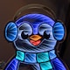 image 7 of 40cm Light up Penguin Infinity Christmas Decoration with Blue and White LEDs