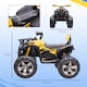 image 5 of HOMCOM 12V Quad Bike, Battery Powered Ride on ATV with LED Lights, Music, Backrest, Forward, Backward, Electric Vehicle Toy Car for Kids, Yellow
