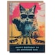 image 1 of Awesome Dad DJ Cat Lover Vinyl Decks Records Music Birthday Card