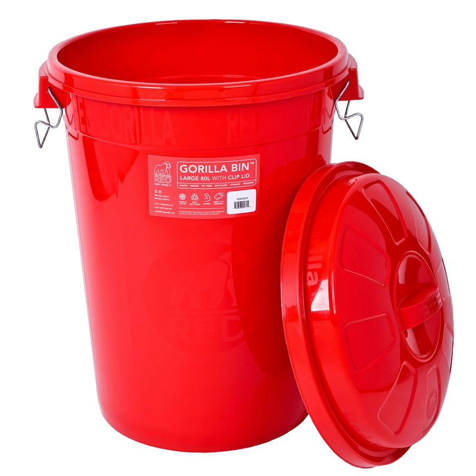 Red Gorilla Dustbin - Red - 50L