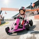 image 2 of HOMCOM 24V Electric Go Kart for Kids with Music, Horn Honking, Slow Start
