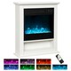 image 1 of HOMCOM 1800W White Electric Fire with Remote & Timer for Living Room