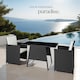 image 8 of Garden Furniture Set Lausanne - 2 chairs, 1 table, bistro set, weather resistant | Black | black | 52,50 x 56 x 88 cm | 1