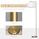 image 4 of HOMCOM Floor Lamp with Linen Lampshade Round Base for Living Room Bedroom