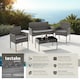 image 2 of Rattan Garden Furniture Palese - for 4 people, weather resistant | Grey | grey | 57 x 104 x 79 cm | 1